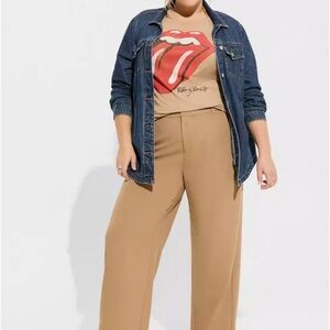 Torrid Wide Leg City Twill High Rise Pants